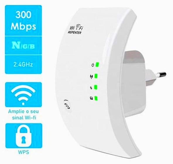 Imagem de Amplificador de Rede Extensor de Sinal Repetidor de Wifi 300mbps