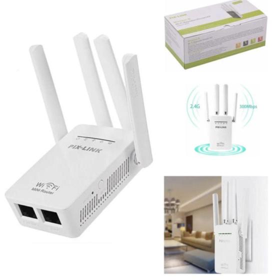 Imagem de Amplificador de Sinal PixLink WR09 2800mts 300Mbps Branco Bivolt