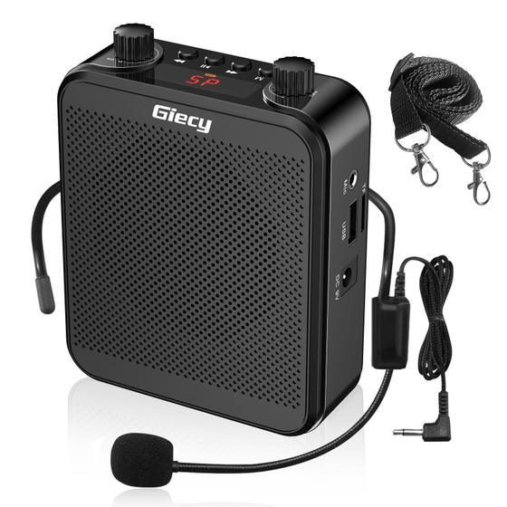 Imagem de Amplificador de Voz Portátil Giecy 30W com Bluetooth e Microfone