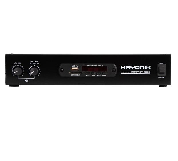 Imagem de Amplificador  hayonik multiuso compact 1000 mp3 /fm / bluetooth