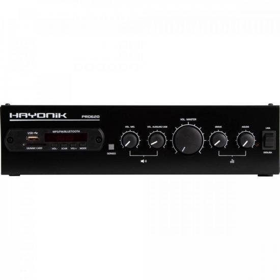 Imagem de Amplificador Hayonik PRO620 100W RMS Com Gongo F002