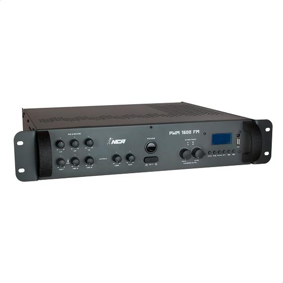Imagem de Amplificador mixer som nca pwm1600 fm bluetooth usb 400wrms