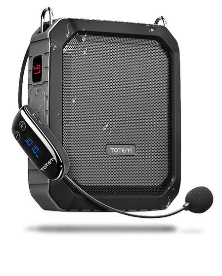 Amplificador Profissional Multifuncional Portátil de Voz - TOTEM AX + Microfone headset sem fio - Potência 18W - Bateria Menor preço em Amplificador Profissional Multifuncional Portátil de Voz - TOTEM AX + Microfone headset sem fio - Potência 18W - Bateria