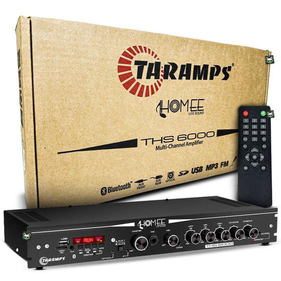 Amplificador Receiver Bluetooth THS 6000 Taramps 400w Usb SD Menor preço em Amplificador Receiver Bluetooth THS 6000 Taramps 400w Usb SD