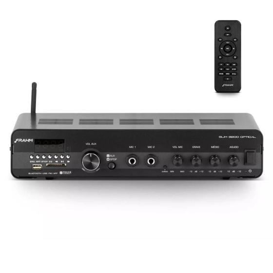 Amplificador Receiver Frahm 200 Rms Slim 3200 Optical Bt Usb - Receiver ...