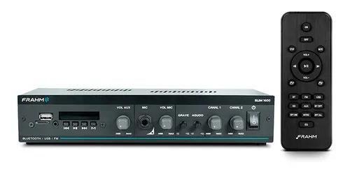 Amplificador Receiver Frahm Slim 1600 MC G5 Som Ambiente 60W USB Bluetooth Menor preço em Amplificador Receiver Frahm Slim 1600 MC G5 Som Ambiente 60W USB Bluetooth