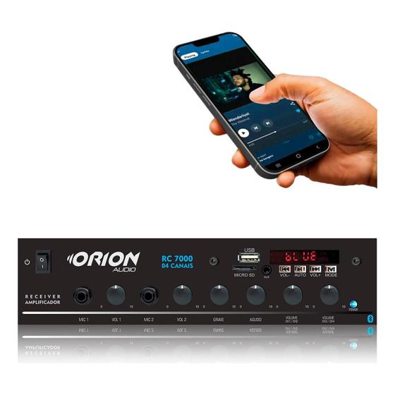 Imagem de Amplificador Som Ambiente 500 Watts 4 Canais Orion Rc7000bt