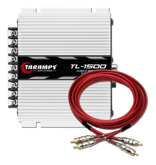 Imagem de Amplificador Taramps Tl-1500 3 Canais + Cabo Rca Kit S400