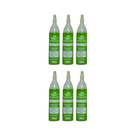 Imagem de Ampola De Vitamina Maxihair 10Ml Jaborandi - Kit Com 6Un