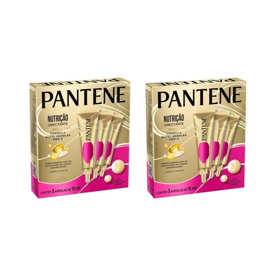 Imagem de Ampola Pantene Nutrição Umectante 15ml Com 3un - Kit C/2un