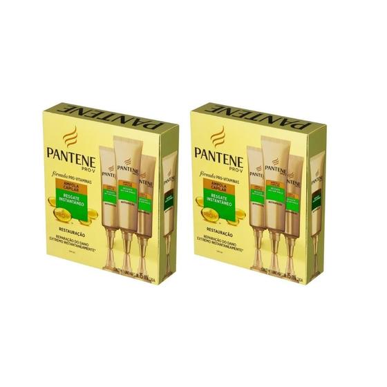 Imagem de Ampola Pantene Restauração Dourada 15Ml Com 3Un - Kit 2Un