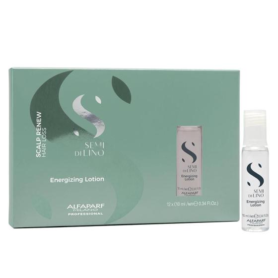 Imagem de Ampolas Semi Di Lino Scalp Renew Alfaparf Para Cabelos Fragilizados Caixa com 6 de 13ml