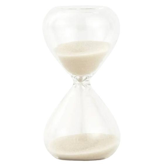 Imagem de Ampulheta de vidro com areia off white M 3 minutos Mart 4x8