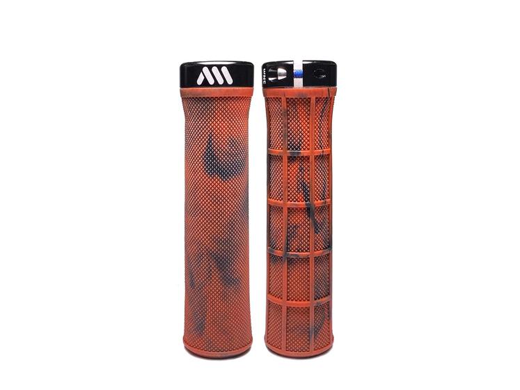 Imagem de AMS Berm Lock-on - Grips de Bicicleta com Design de Camuflagem Vermelha