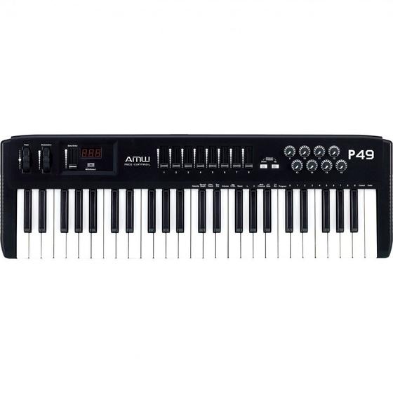 Imagem de AMW P49 Teclado Controlador Midi USB 49 Teclas Knobs Botões etc