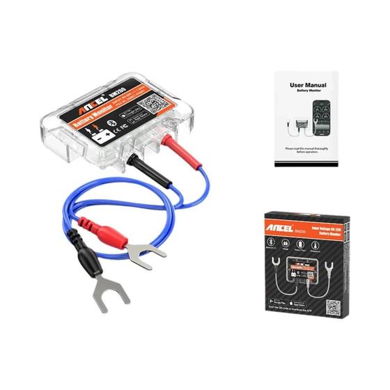 Imagem de Analisador de Bateria ANCEL BM200 12V - Bluetooth 4.2, Display LED e Teste SOH/SOC