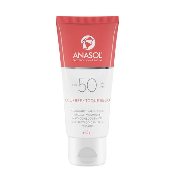 Imagem de Anasol Fps 50 Protetor Facial Toque Seco Com Argila Orgânica