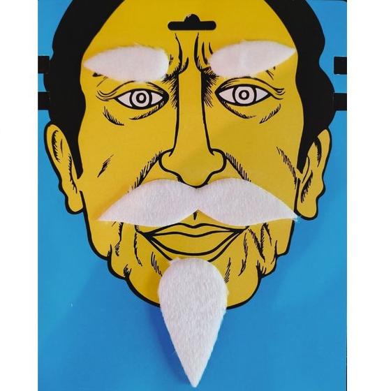 Imagem de Ancião Sobrancelhas, Bigode e Barba Cavanhaque Branco Falso