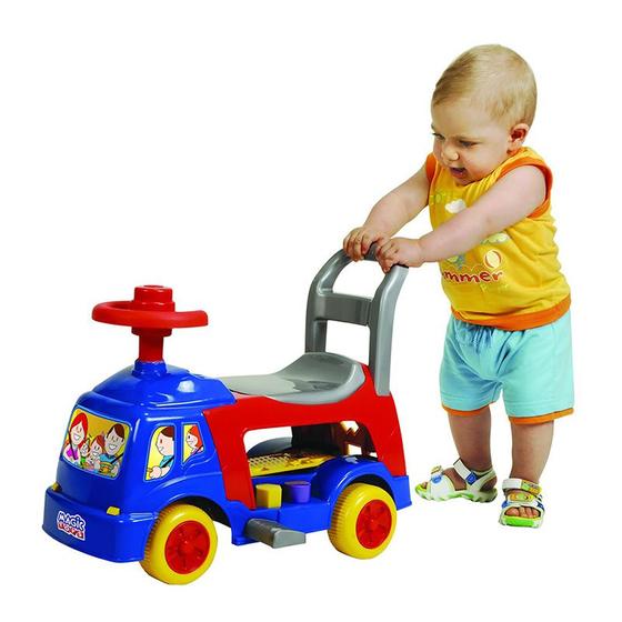 Andador 4 em 1 Azul com Capacete - 1005C - Magic Toys Menor preço em Andador 4 em 1 Azul com Capacete - 1005C - Magic Toys