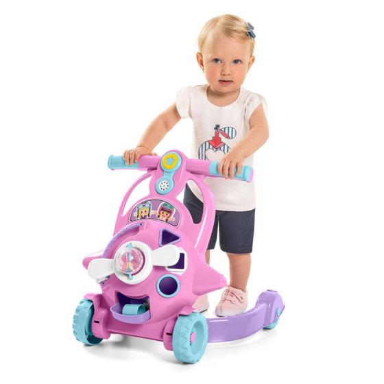 Andador Bebê Infantil 2 em 1 Tateti Aviador - de Empurrar Musical com Hélice é boa?