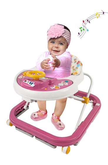Imagem de Andador Bebê Infantil Musical Sonoro Rosa Menina Barato