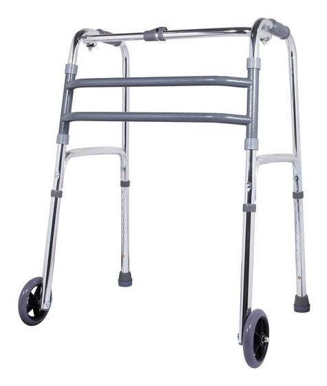 Andador Com Rodas Para Idoso Adulto Super Prata Até 130 Kg - Mercur ...