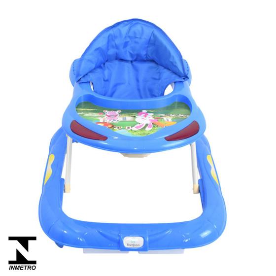 Andador Infantil Bebê Bamboo Azul - Dispositivo Antiqueda - Aprovado INMETRO Menor preço em Andador Infantil Bebê Bamboo Azul - Dispositivo Antiqueda - Aprovado INMETRO
