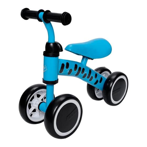 Imagem de Andador Infantil Bicicleta De Equilibrio Sem Pedal 4 Rodas Zippy Toys Quadriciclo Bebê Criança 24Kg Bike Passeio Azul