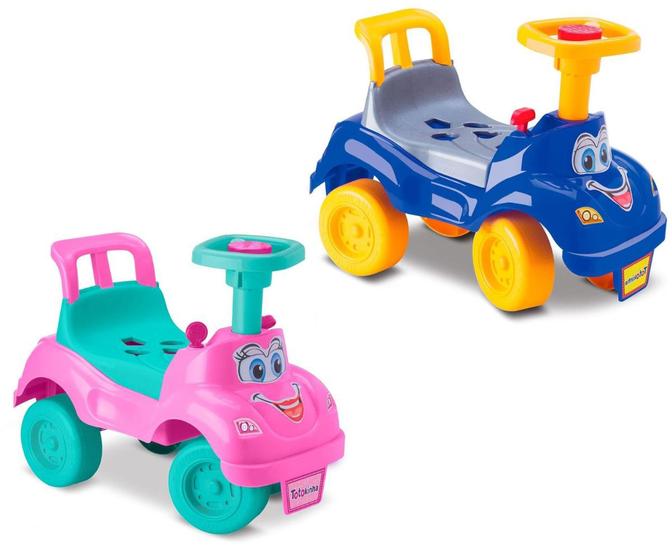 Imagem de Andador Infantil Para Passeio Quadriciclo Carrinho Velotrol Totokinha Clássica Didática Crec-Crec