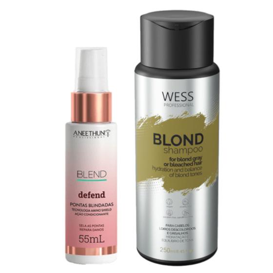 Imagem de Aneethun Blend Pontas Blindadas 55ml+Wess Blond Shampoo 250ml