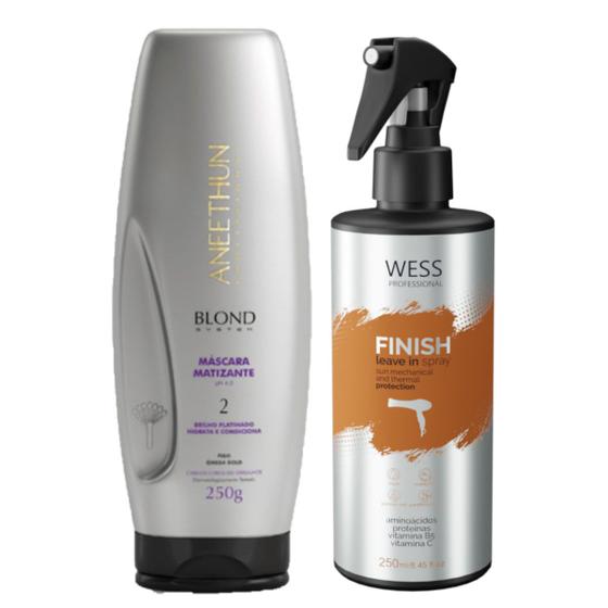 Imagem de Aneethun Blond Mask Matizante 250gr+Wess Finish 250ml