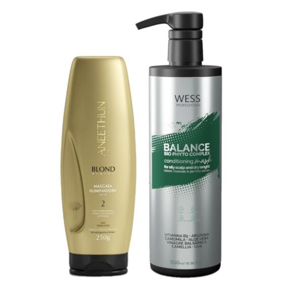 Imagem de Aneethun BlondMask Iluminadora250g+Wess Balance Cond.500ml