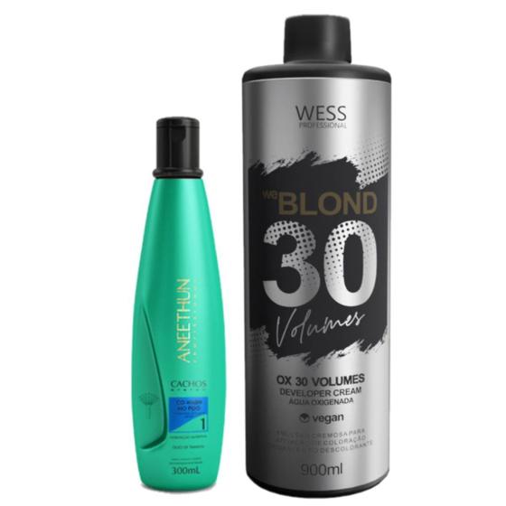 Imagem de Aneethun Cond. Cachos System300ml +Wess OX 30 Vol. 900ml