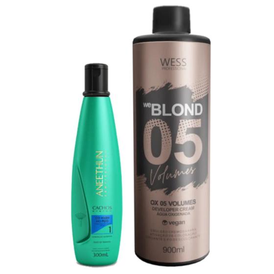 Imagem de Aneethun Cond. Cachos System300ml +Wess OX 5 Vol. 900ml
