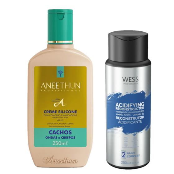 Imagem de Aneethun Creme Linha A Cachos 250ml+Wess Nano Passo 2 -250ml