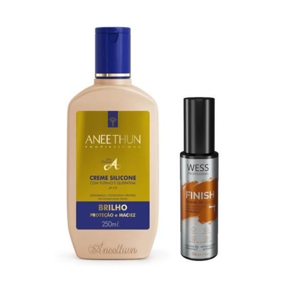 Imagem de Aneethun Creme Silicone Linha A 250 ml + Wess Finish 50ml