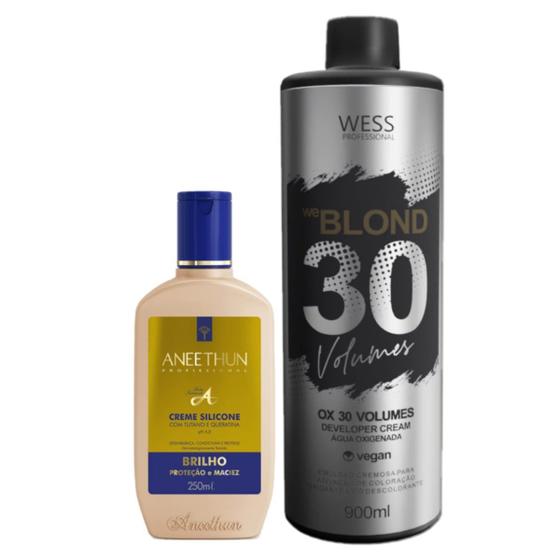 Imagem de Aneethun Creme Sl. Linha A 250 ml+Wess OX 30 Vol. 900ml
