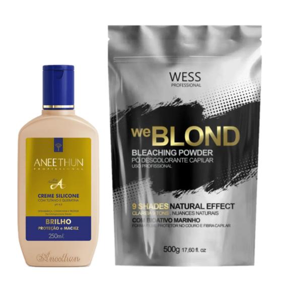 Imagem de Aneethun Creme Sl. Linha A 250 ml+Wess Pó Descolorante500g