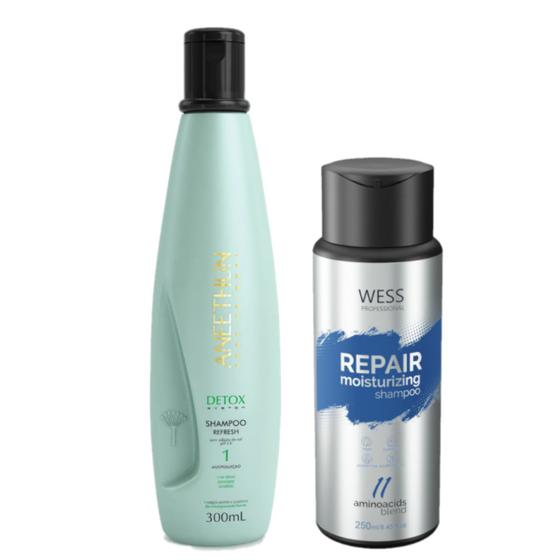 Imagem de Aneethun Detox Refresh Sh. 300ml + Wess Shampoo Repair 250ml