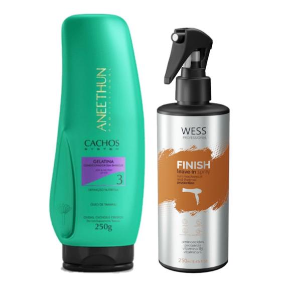 Imagem de Aneethun Gelatina Cachos System250g+Wess Finish 250ml