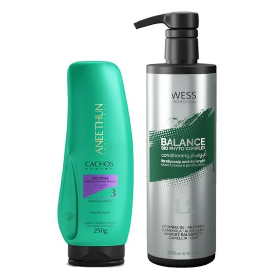 Imagem de Aneethun Gelatina CachosSystem250g+Wess Balance Cond.500ml