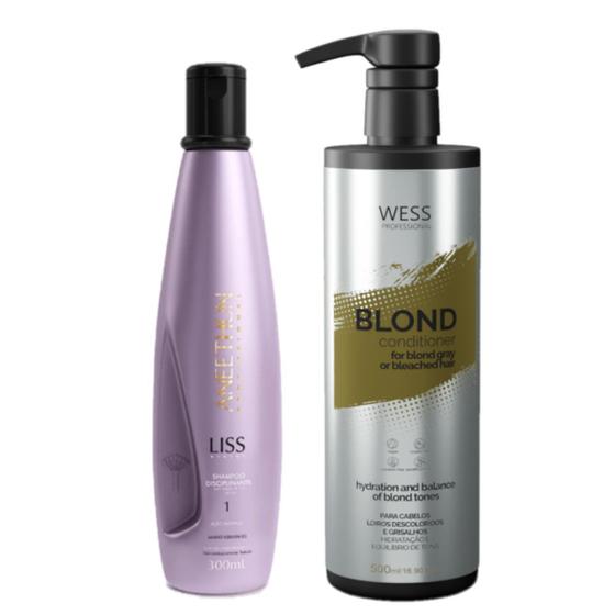 Imagem de Aneethun Liss System Shampoo 300ml+Wess Blond Cond. 500ml