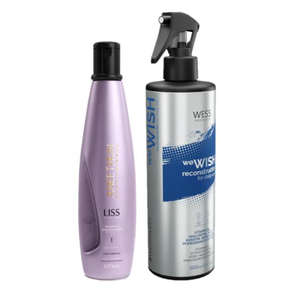 Imagem de Aneethun Liss System Shampoo 300ml+Wess We Wish 500ml