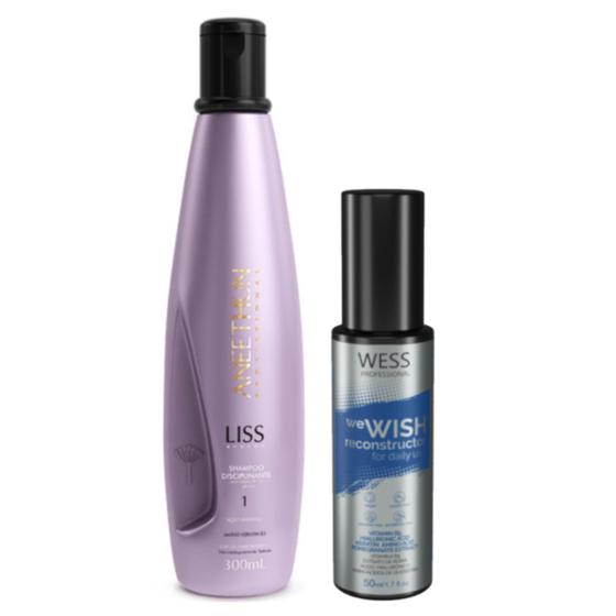 Imagem de Aneethun Liss System Shampoo 300ml + Wess We Wish 50ml