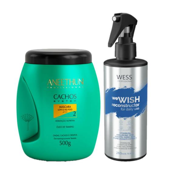 Imagem de Aneethun Máscara Cachos System 500g+Wess We Wish 260ml