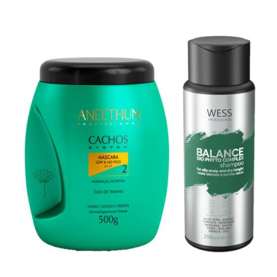 Imagem de Aneethun Máscara Cachos System500g+Wess Balance Shampoo250ml