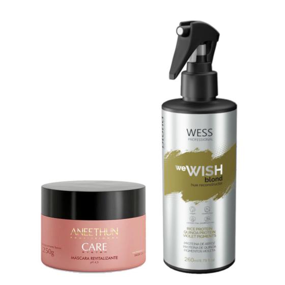 Imagem de Aneethun Máscara Care System 250g +Wess We Wish Blond 260ml