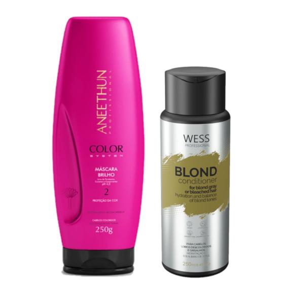 Imagem de Aneethun Máscara Color System250g +Wess Blond Cond. 250ml