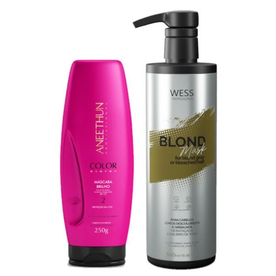 Imagem de Aneethun Máscara Color System250g +Wess Blond Mask 500ml