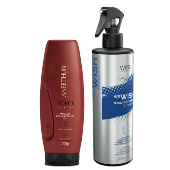 Imagem de Aneethun Máscara Force System 250g +Wess We Wish 500ml